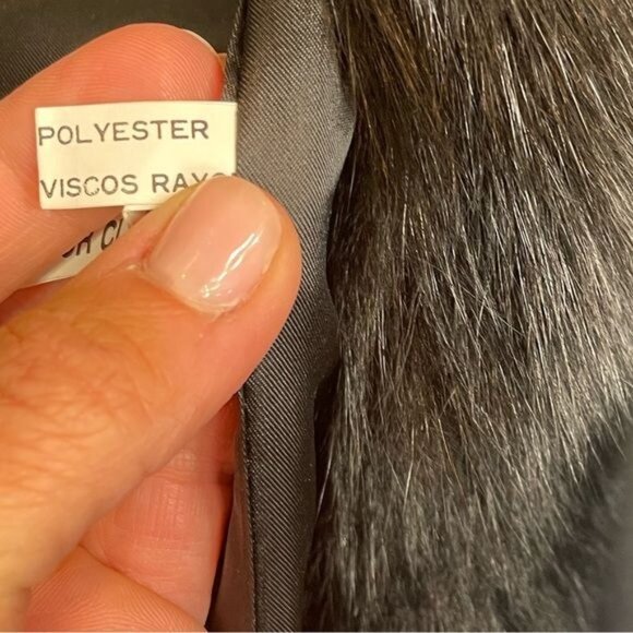 Vintage Harry Yagoda Weatherproof Black Trench Coat Fur Trim & Lining Size Large - Picture 13 of 15